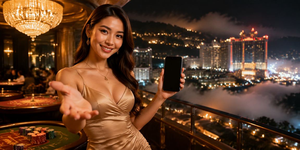 Pemain mengakses kasino mudah alih 1376 di Genting Highlands dengan gaya Melayu