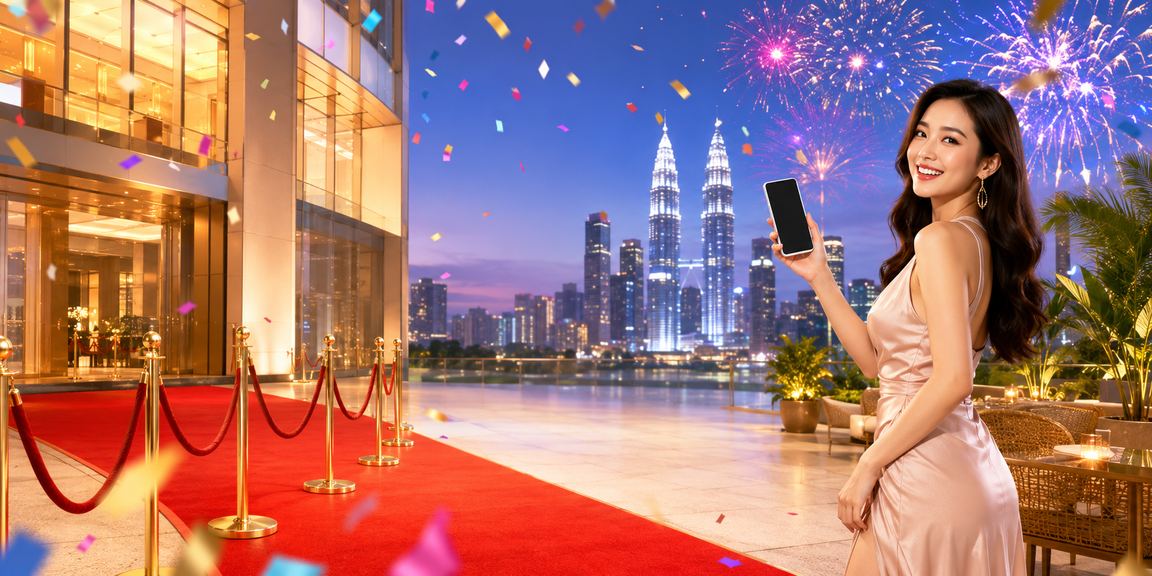 Pemain membuat deposit untuk pertaruhan e-sukan menggunakan telefon di Kuala Lumpur